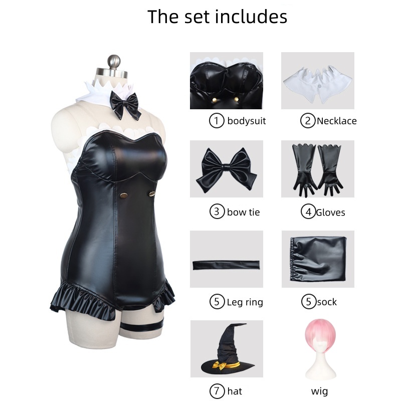 Fantasia Cosplay Re:Zero Rem - - Anime Cosplay Rem avaliação e preço