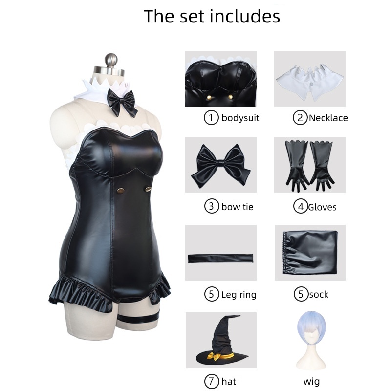 Fantasia Cosplay Re:Zero Rem - - Anime Cosplay Rem avaliação e preço