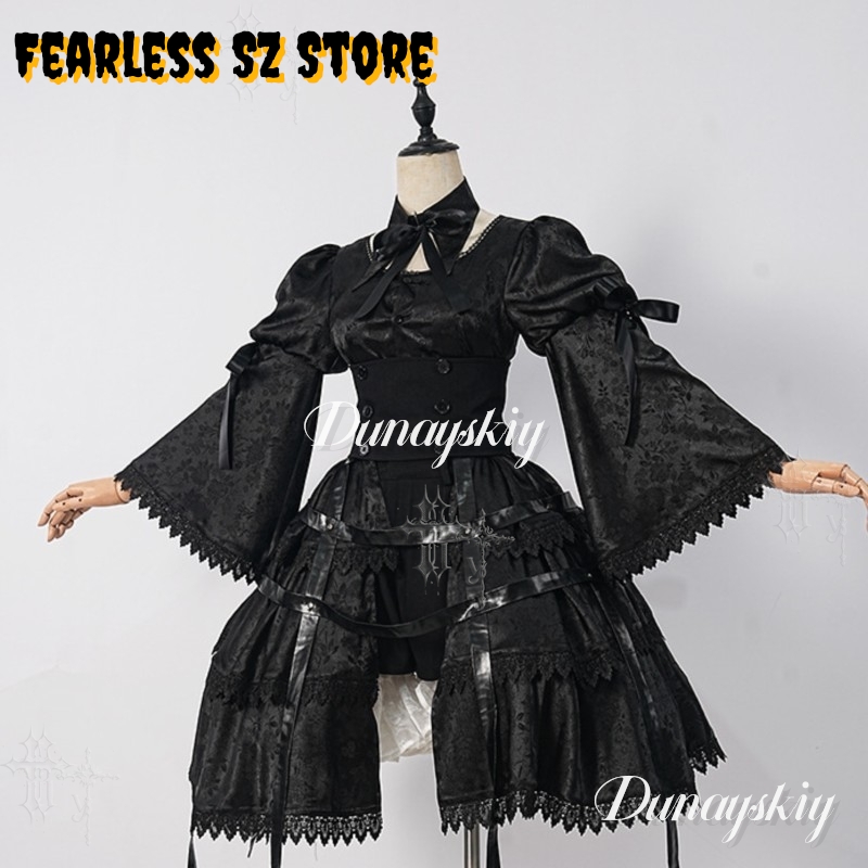 Novo Vestido Gótico Feminino P - Anime Cosplay Black Girl avaliação e preço