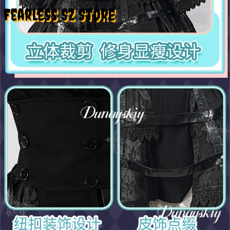 Novo Vestido Gótico Feminino P - Anime Cosplay Black Girl avaliação e preço