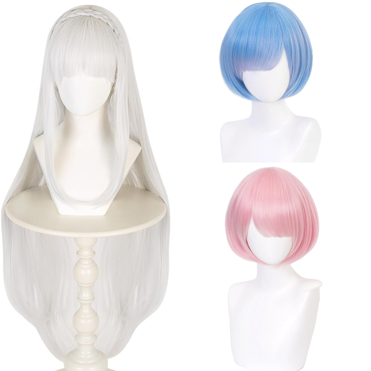 Peruca de Cosplay Anime Re: Li - Anime Cosplay Rem avaliação e preço