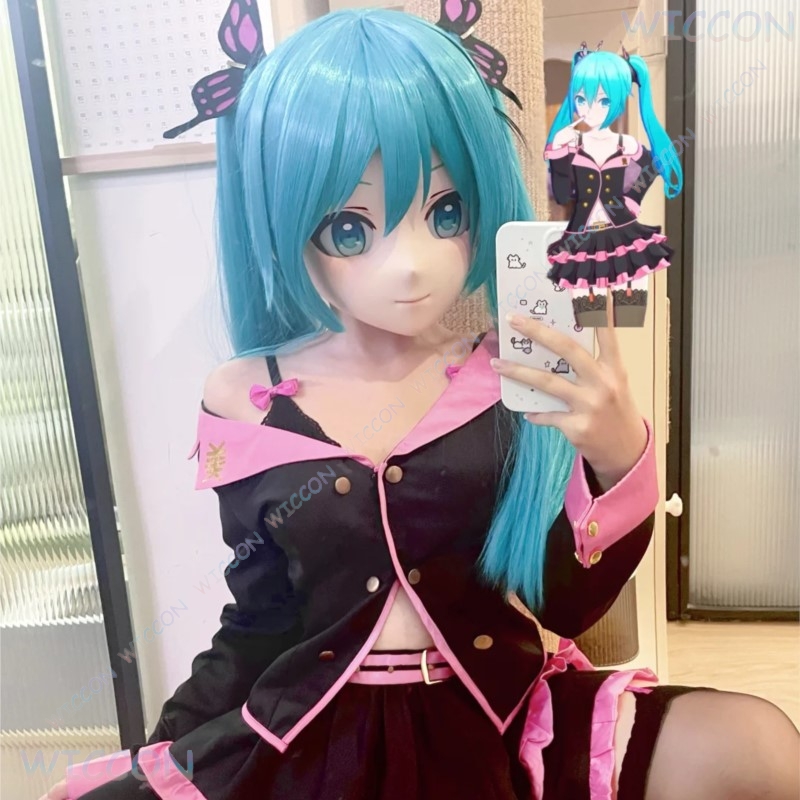 Kigurumi máscara facial femini - Anime Cosplay Face avaliação e preço